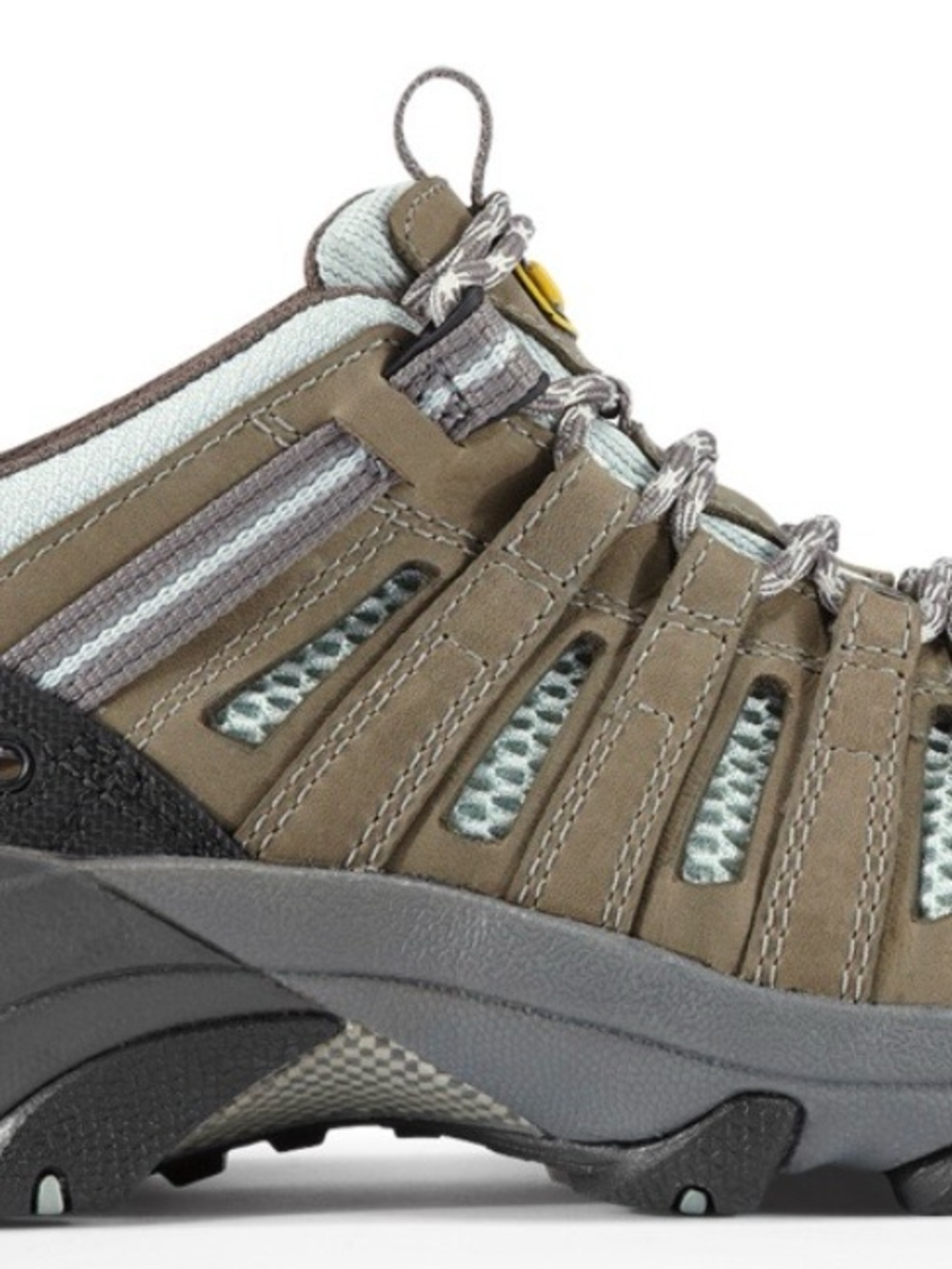 KEEN Women's Flint Taupe and Light Blue Hike/Work Shoes size 7M